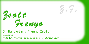 zsolt frenyo business card